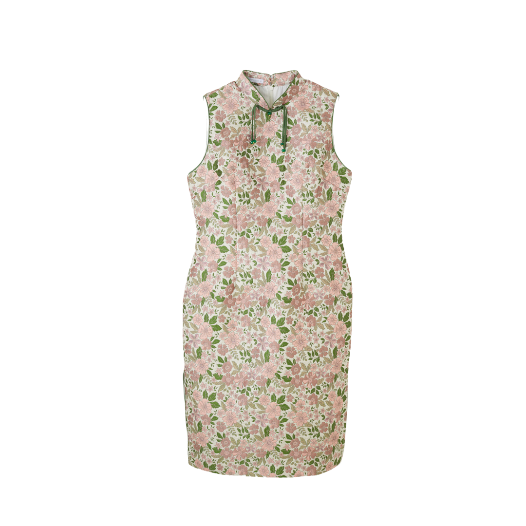 Floral Sleeveless Cheongsam