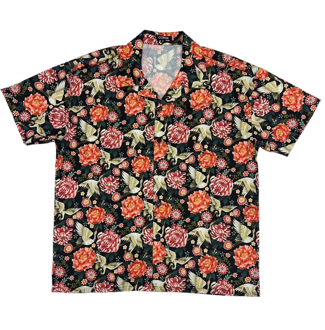 Crane Chrysanthemum Shirt