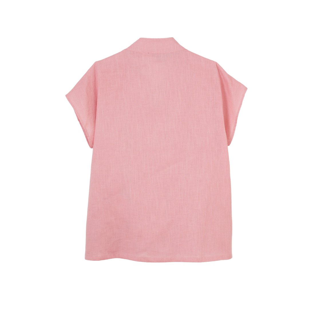 Short Sleeve Button Shirt (Pink)