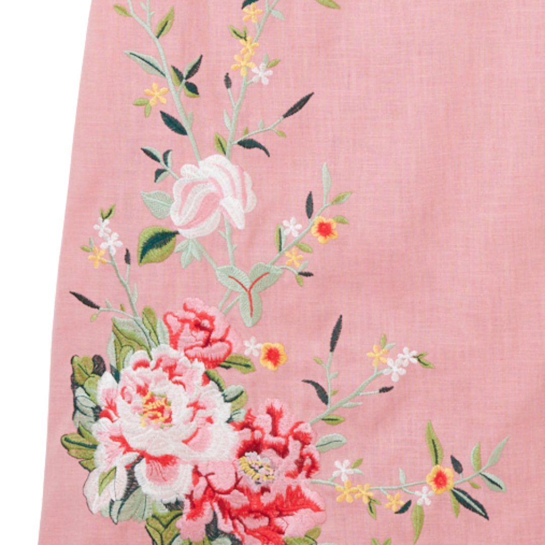 Casual Floral Cheongsam (Pink)