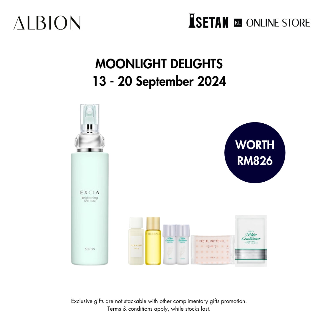 Moonlit : EXCIA Brightening Rich Milk 200g, Gift worth RM272