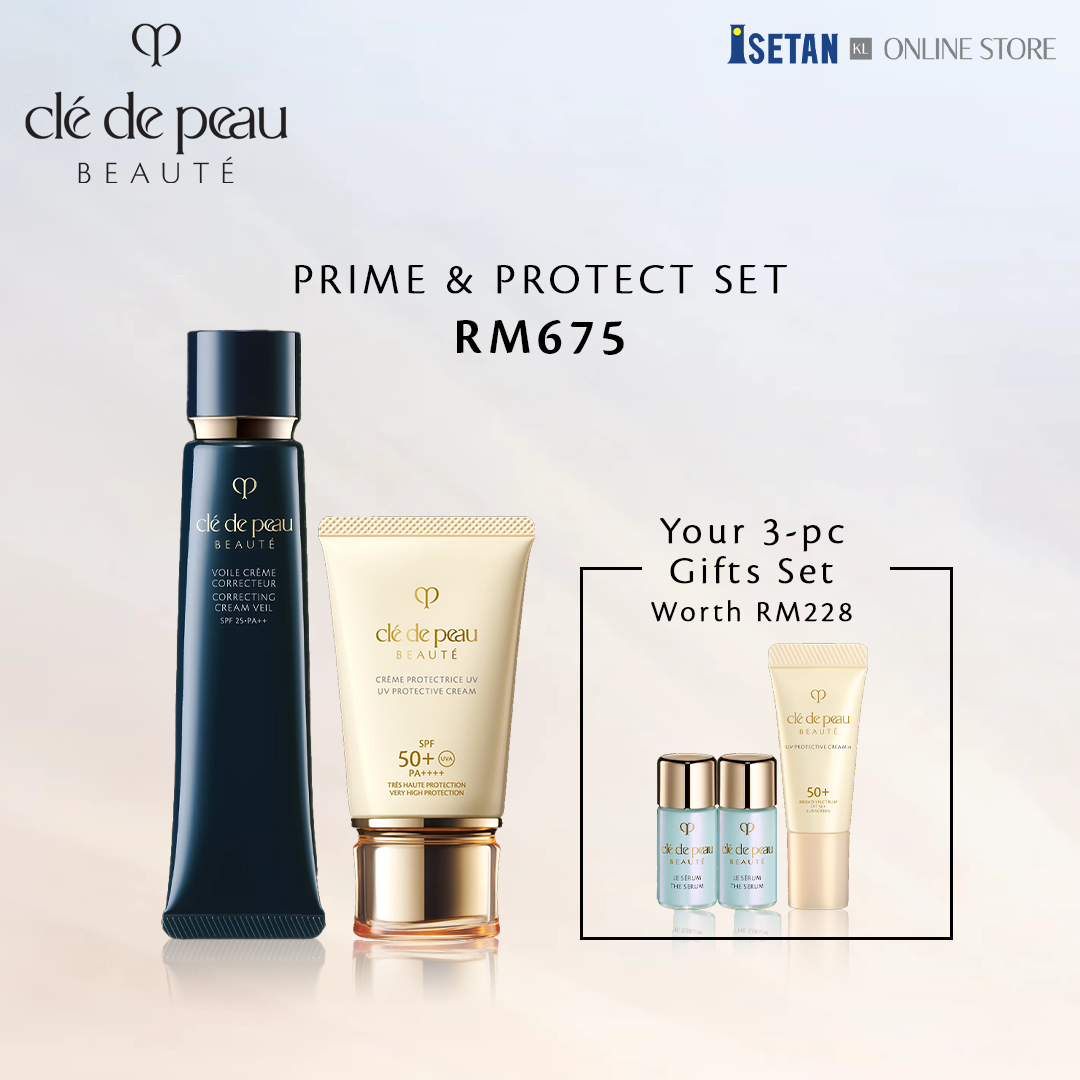 Prime & Protect Set : Correcting Cream Veil + UV Protective Cream +3-pc Gift