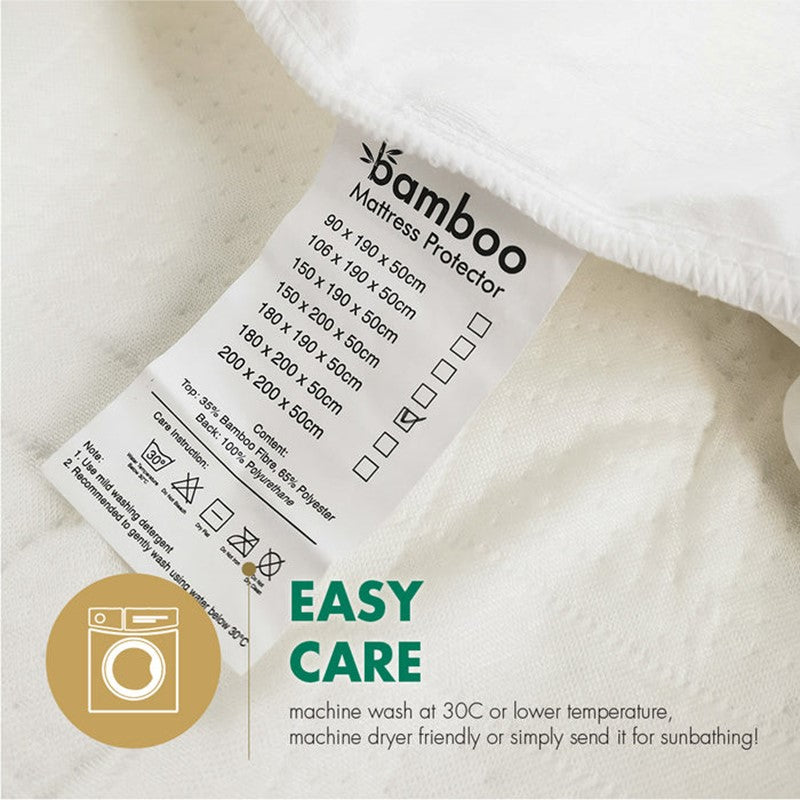 Bamboo Waterproof Mattress Protector (KING)