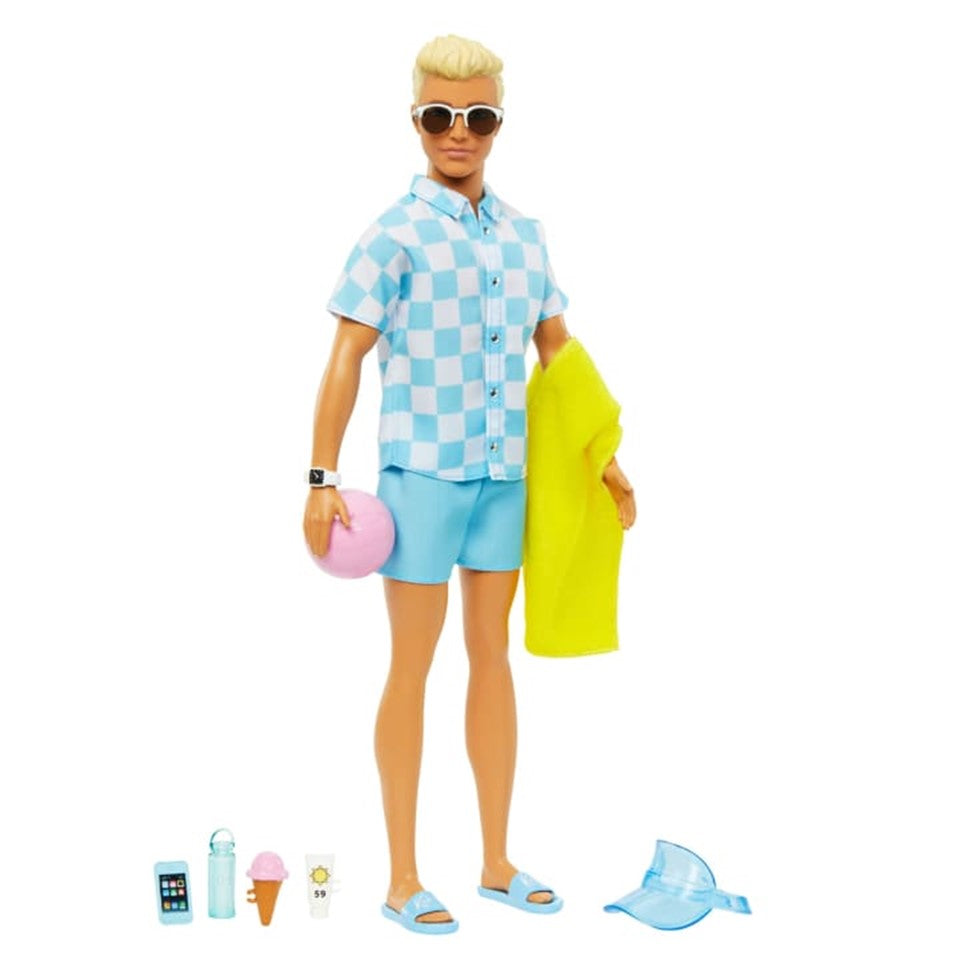 BARBIE HPL74 Movie Blonde Ken Doll with Blue Button Down and Swim Trunks | Isetan KL Online Store