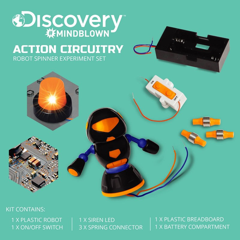 DISCOVERY MINDBLOWN Toy Circuitry Action Experiment Set - Robot Spinner | Isetan KL Online Store