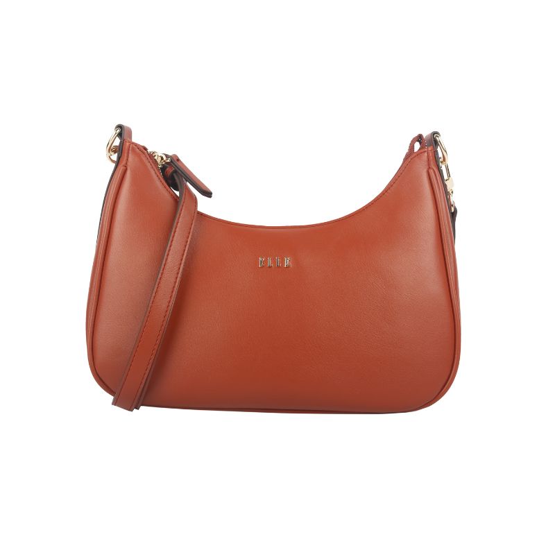 ELLE Ava Medium Hobo Bag (Cognac) | Isetan KL Online Store