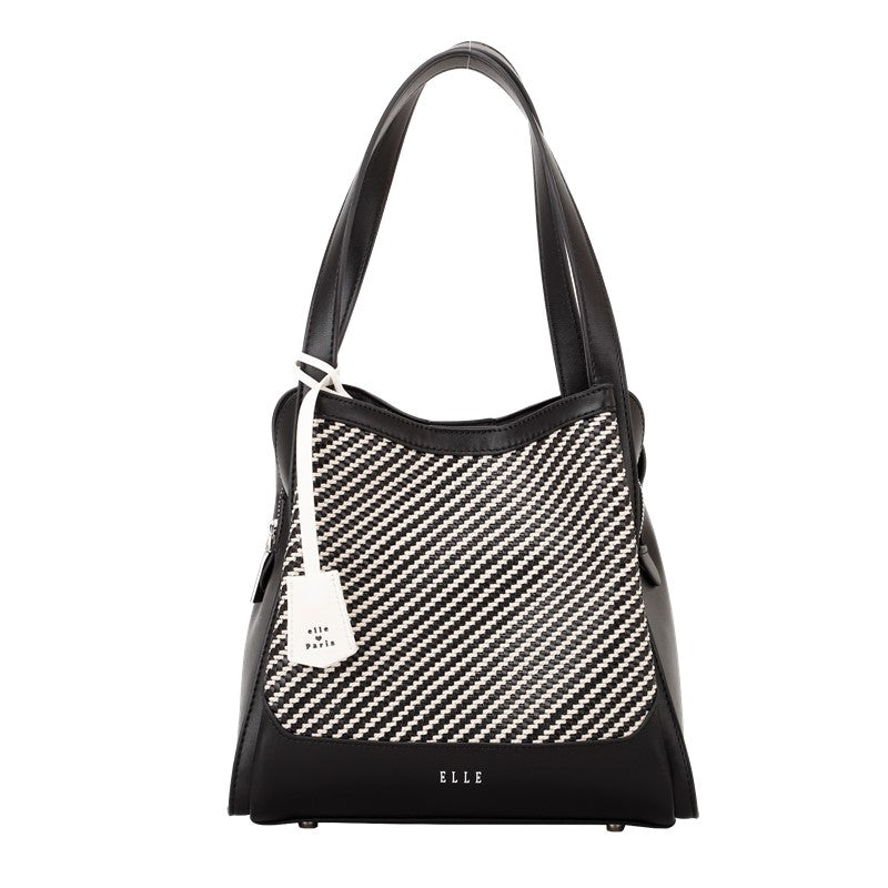 ELLE Jane Shoulder Bag (Black / White) | Isetan KL Online Store