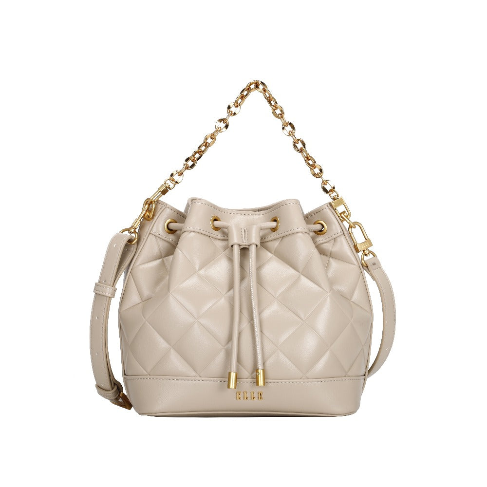 ELLE Joelle bucket Bag (Beige) | Isetan KL Online Store