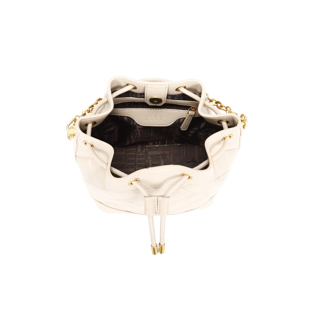 ELLE Joelle bucket Bag (Beige) | Isetan KL Online Store