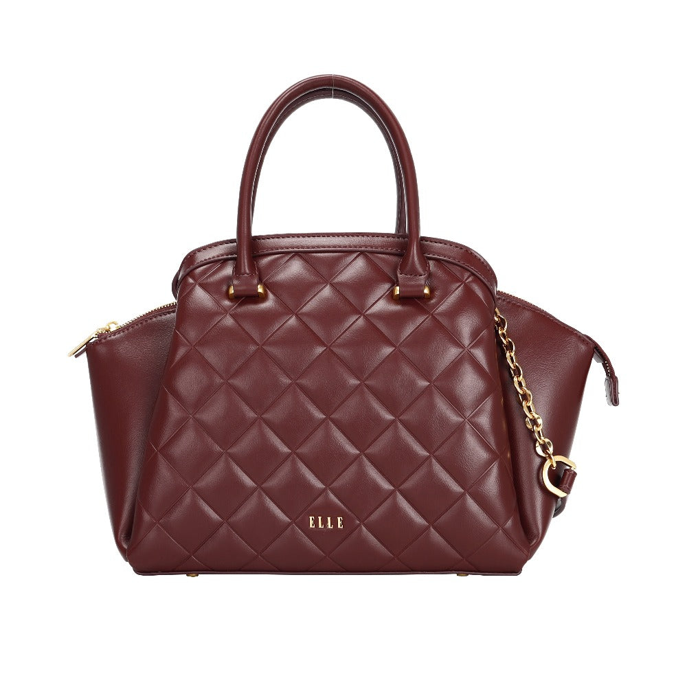 ELLE Joelle carry Bag (Maroon) | Isetan KL Online Store