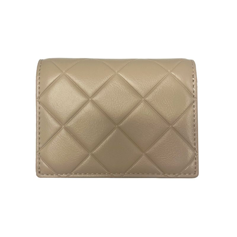 ELLE Joelle short Dual Fold Wallet (Beige) | Isetan KL Online Store