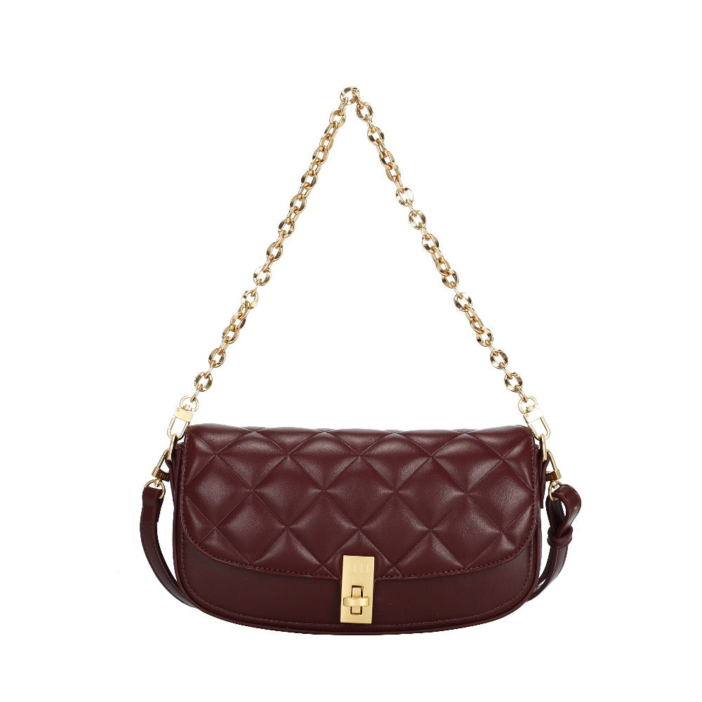 ELLE Joelle shoulder Bag (Maroon) | Isetan KL Online Store