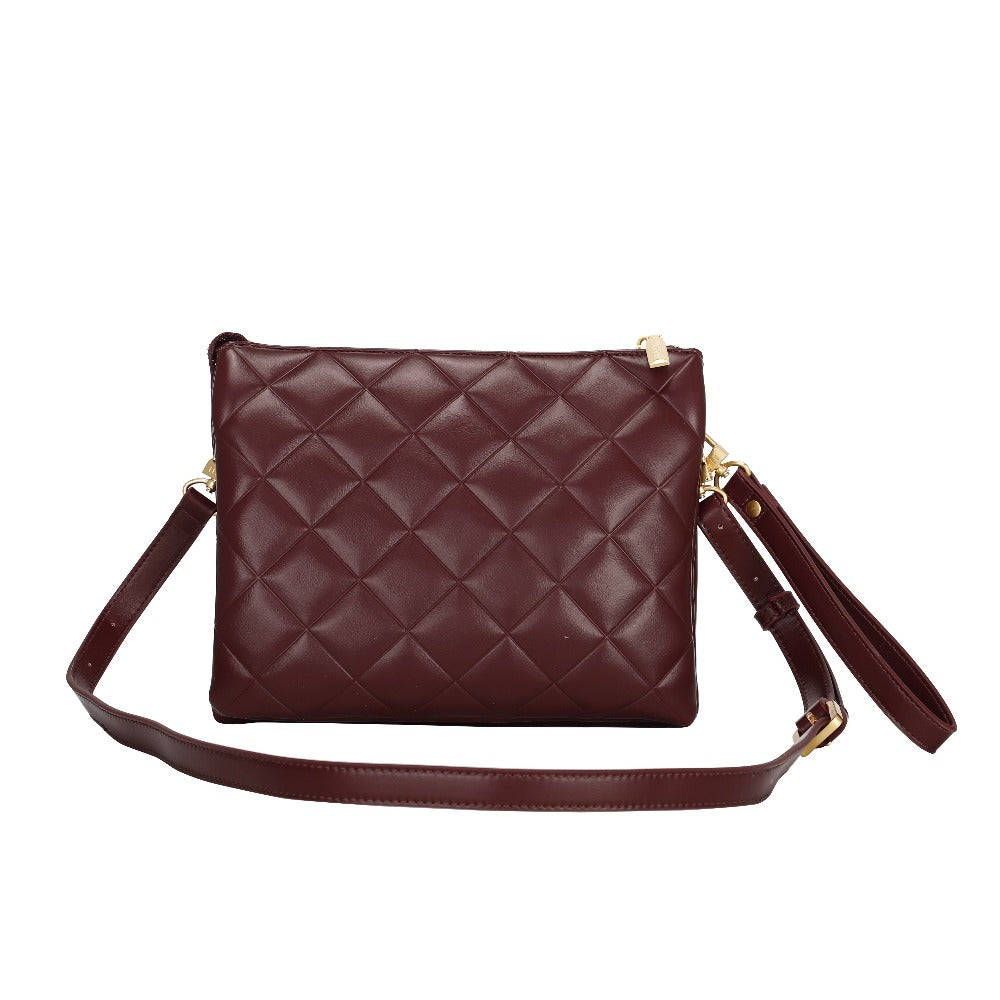 ELLE Joelle sling Bag (Maroon) | Isetan KL Online Store