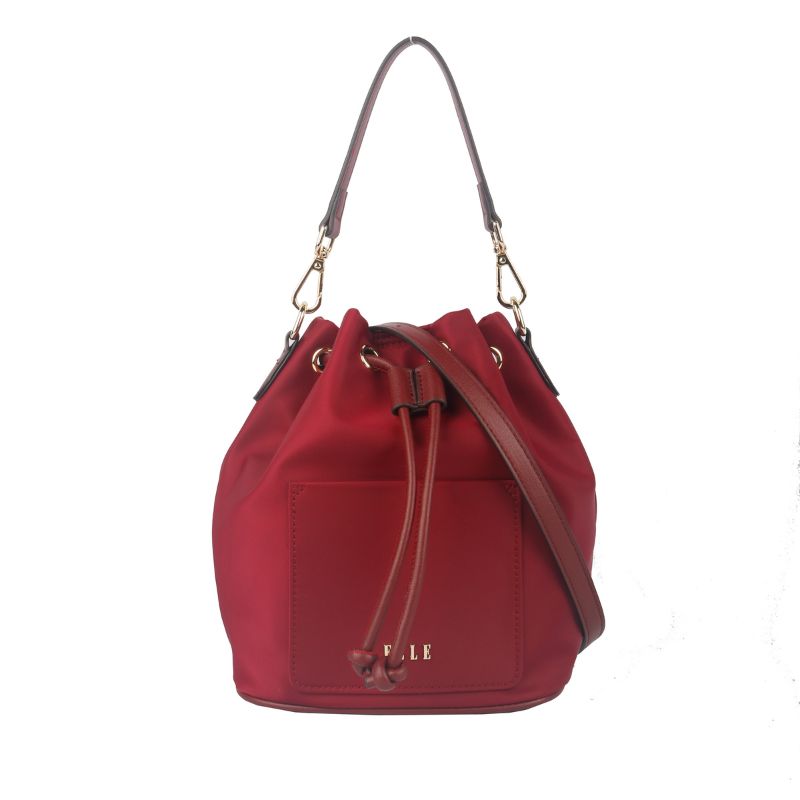 Buy ELLE Leona Bucket Bag (Maroon) | Isetan KL Online Store