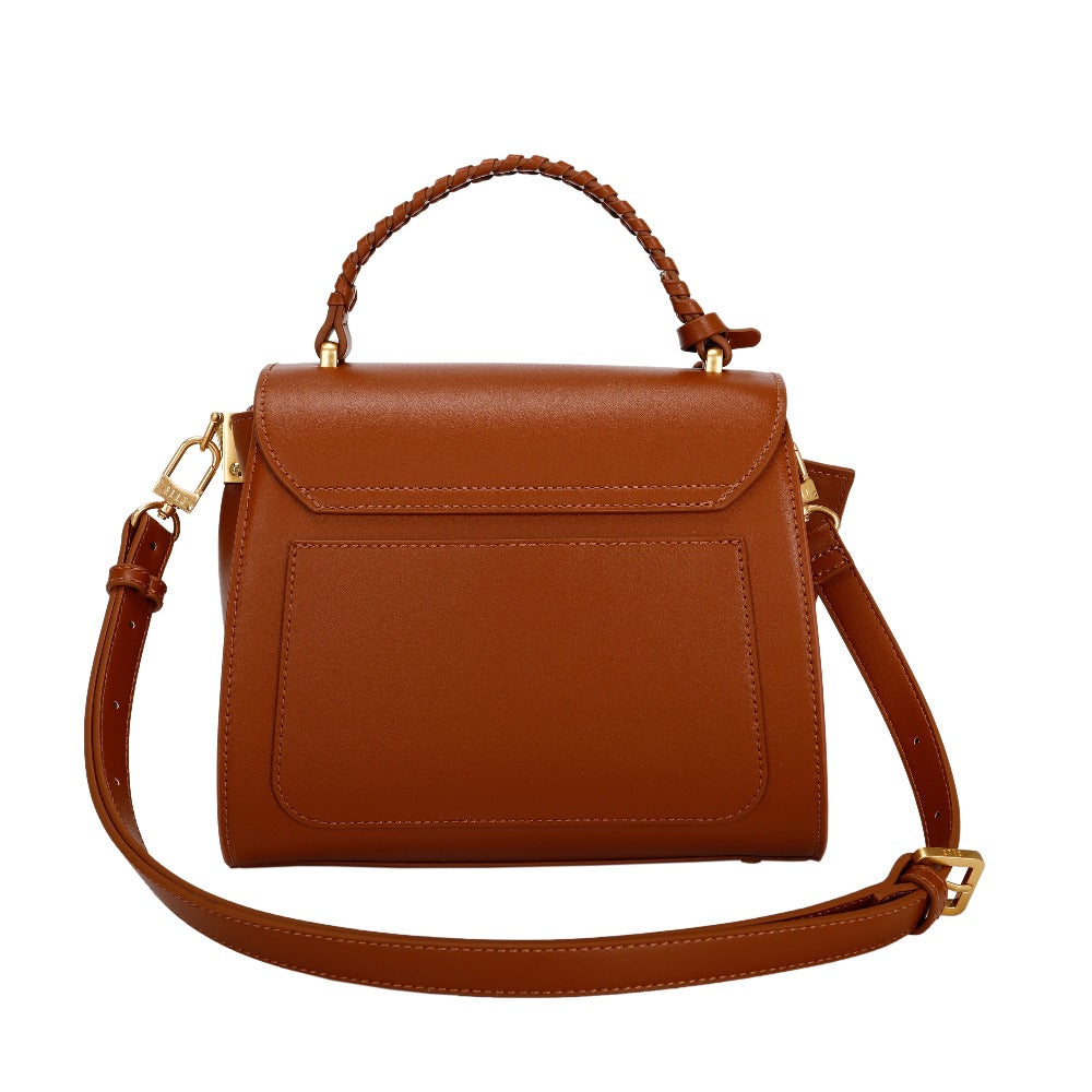 ELLE Zia Satchel Bag (Cognac) | Isetan KL Online Store