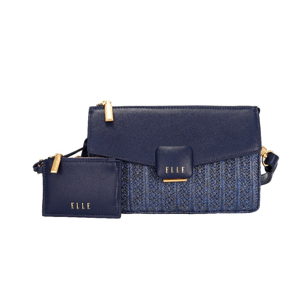 ELLE Zia Sling Bag (Navy) | Isetan KL Online Store