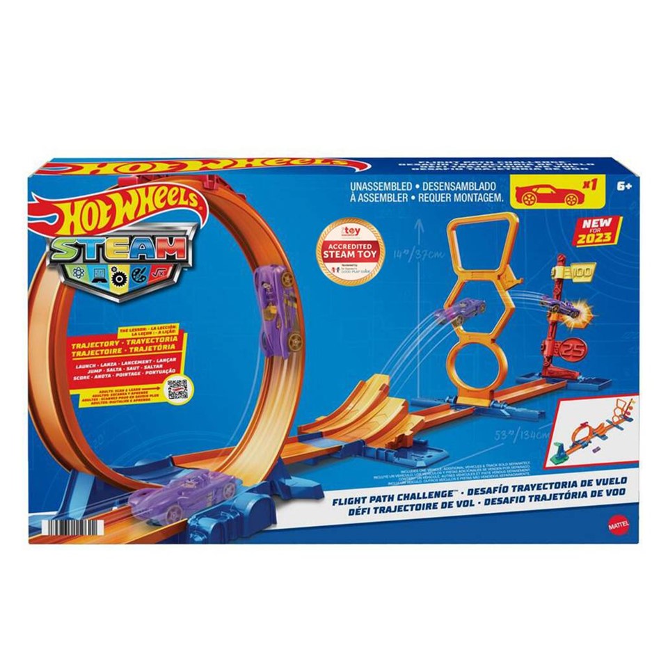 HOT WHEELS HLV41 Steam Action Trajectory Flight Path Challenge Playset | Isetan KL Online Store