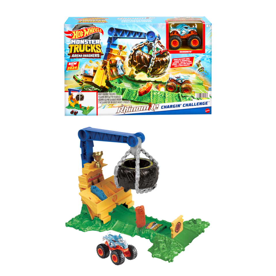 HOT WHEELS HTP18 HWMT: Arena Smasher: Rhinomite Chargin' Challenge | Isetan KL Online Store