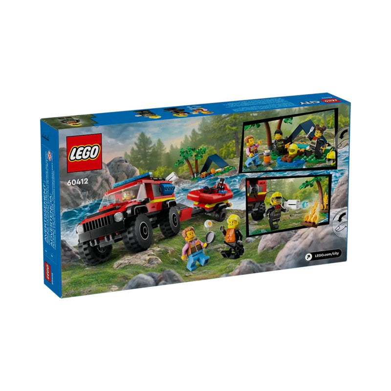 LEGO 60412 4x4 Fire Truck with Rescue Boat | Isetan KL Online Store