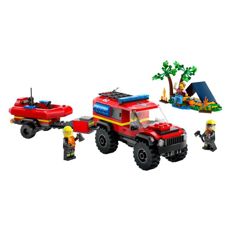 LEGO 60412 4x4 Fire Truck with Rescue Boat | Isetan KL Online Store