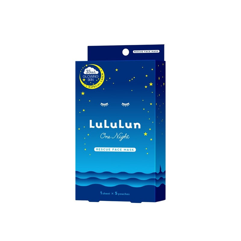 LULULUN One Night Facial Mask Blue (Glowing Skin) 5s | Isetan KL Online Store