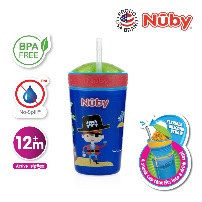 NUBY NB10436 Snack N Sip Cup (270ml/9oz) | Isetan KL Online Store