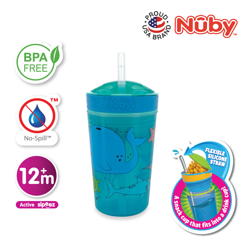 NUBY NB10436 Snack N Sip Cup (270ml/9oz) | Isetan KL Online Store