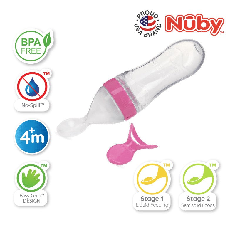 NUBY NB5459 Nuby Garden Fresh Silicone Squeeze Feeder with 2 Spoons | Isetan KL Online Store