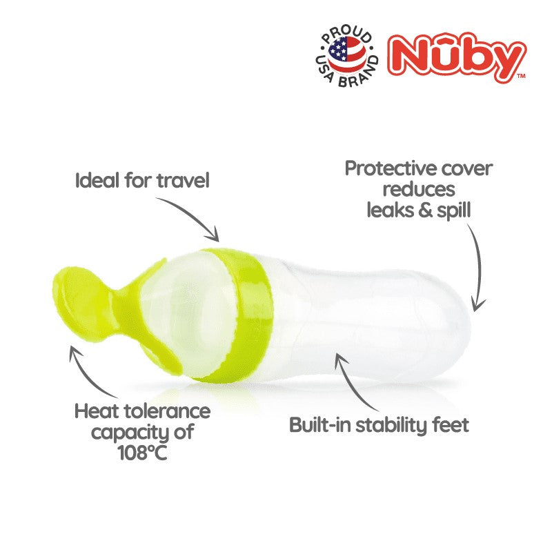 NUBY NB5459 Nuby Garden Fresh Silicone Squeeze Feeder with 2 Spoons | Isetan KL Online Store