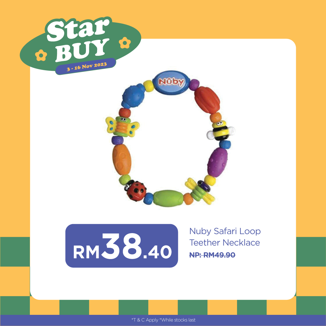 NUBY NB650 Safari Loop Teether Necklace | Isetan KL Online Store