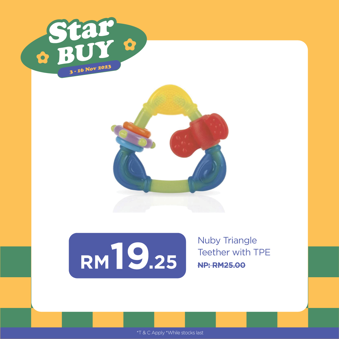 NUBY NB664 Triangle Teether & TPE (1pc) | Isetan KL Online Store