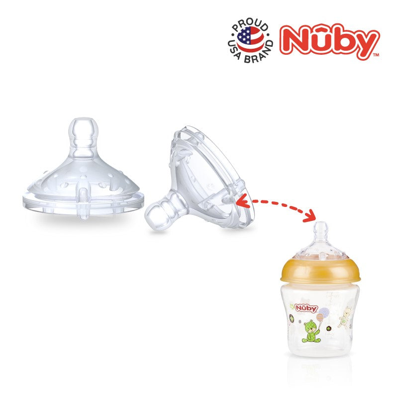 NUBY NB67660 Nuby Natural Touch Silicone Replacement Nipples -Slow Flow (2pcs) | Isetan KL Online Store