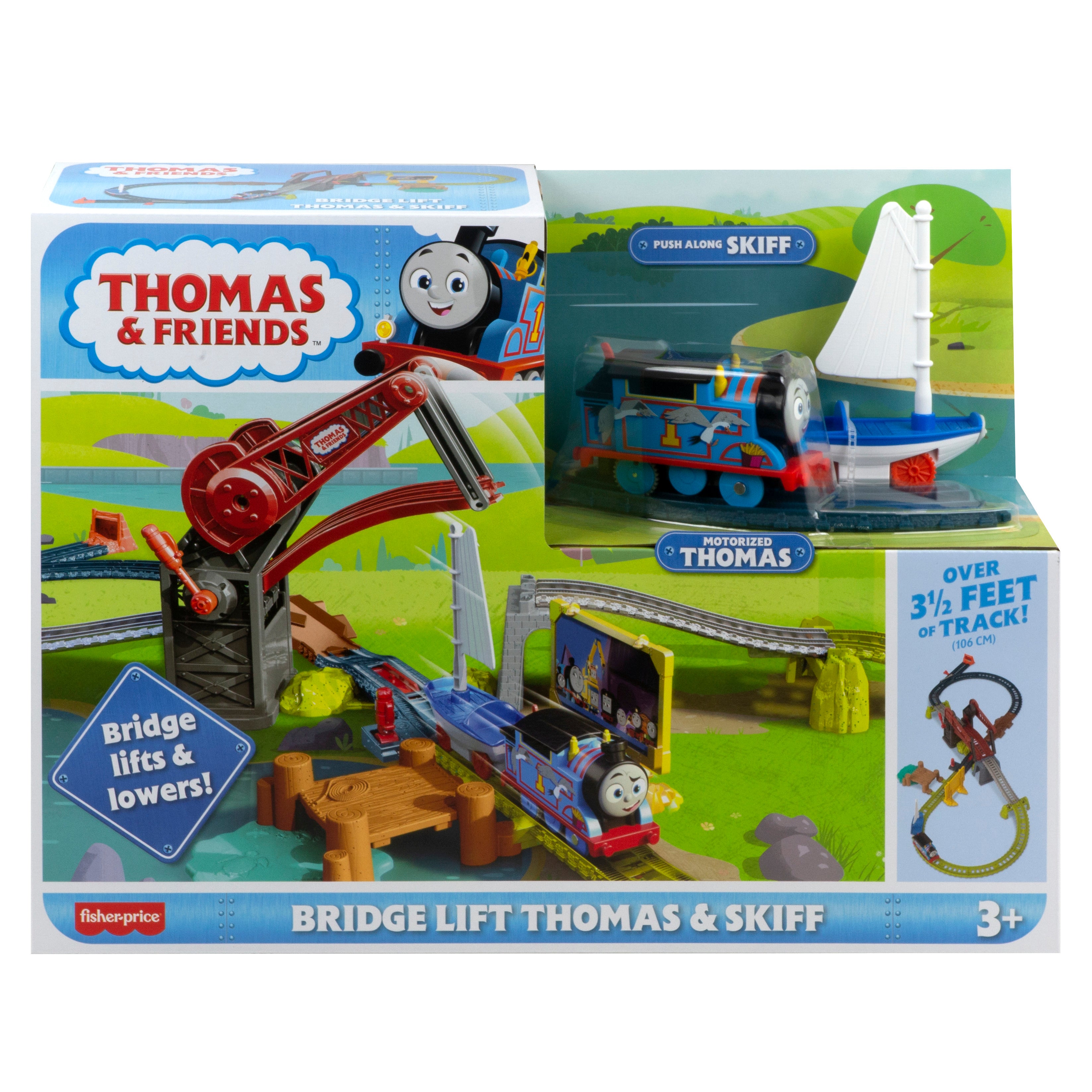 THOMAS & FRIENDS HGX65 Bridge Lift Thomas & Skiff (M) | Isetan KL Online Store