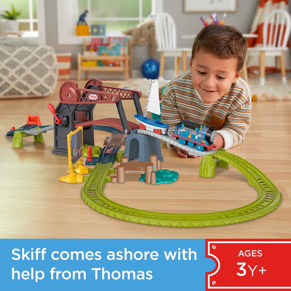 THOMAS & FRIENDS HGX65 Bridge Lift Thomas & Skiff (M) | Isetan KL Online Store