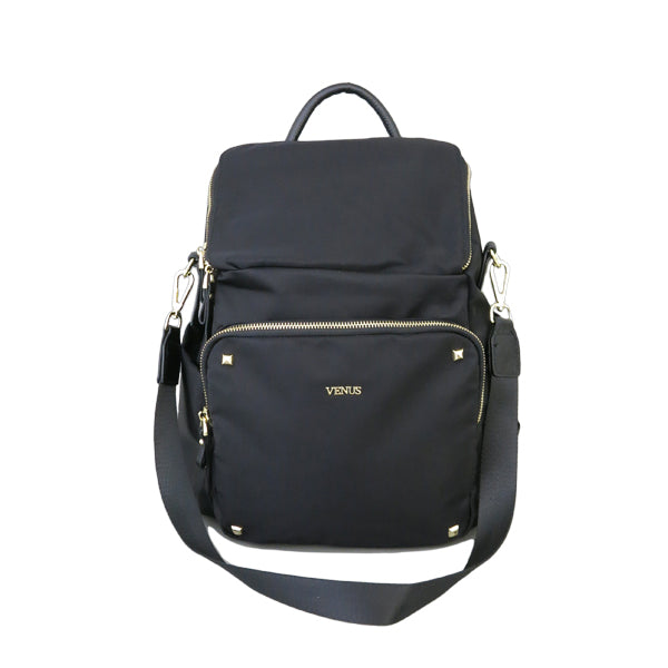 Daniella Nylon Backpack (Black)