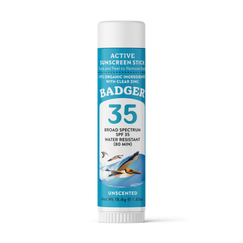 BADGER Active Mineral Sunscreen Stick SPF 35 18.4g | Isetan KL Online Store