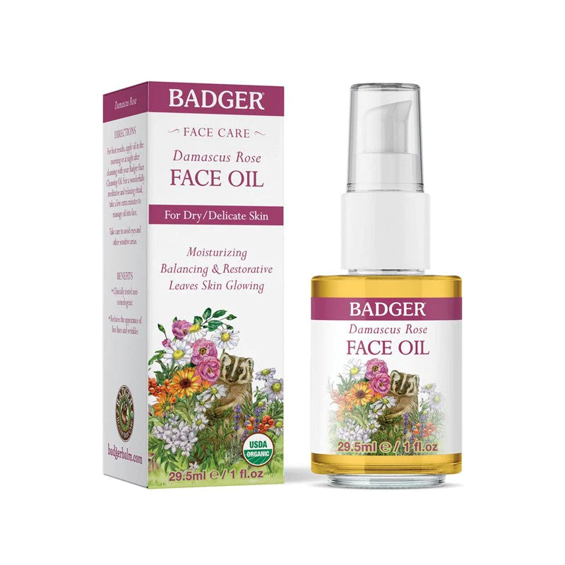 BADGER Damascus Rose Face Oil 29.5ml | Isetan KL Online Store