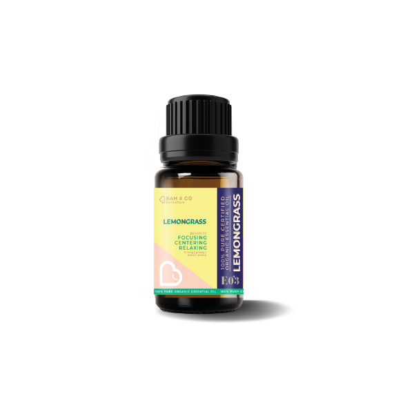 BAM & CO. Lemongrass Organic Essential Oil 10Ml | Isetan KL Online Store