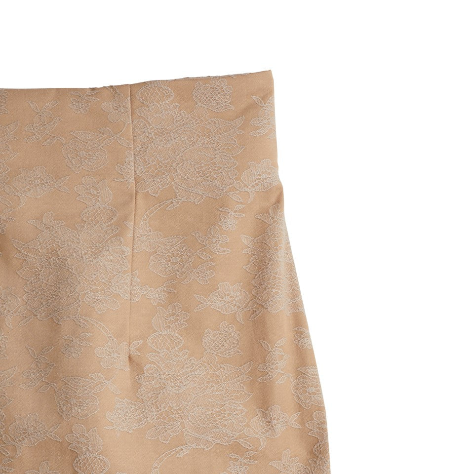 CULTIVATION Embroidered Pencil Long Skirt (Beige) | Isetan KL Online Store