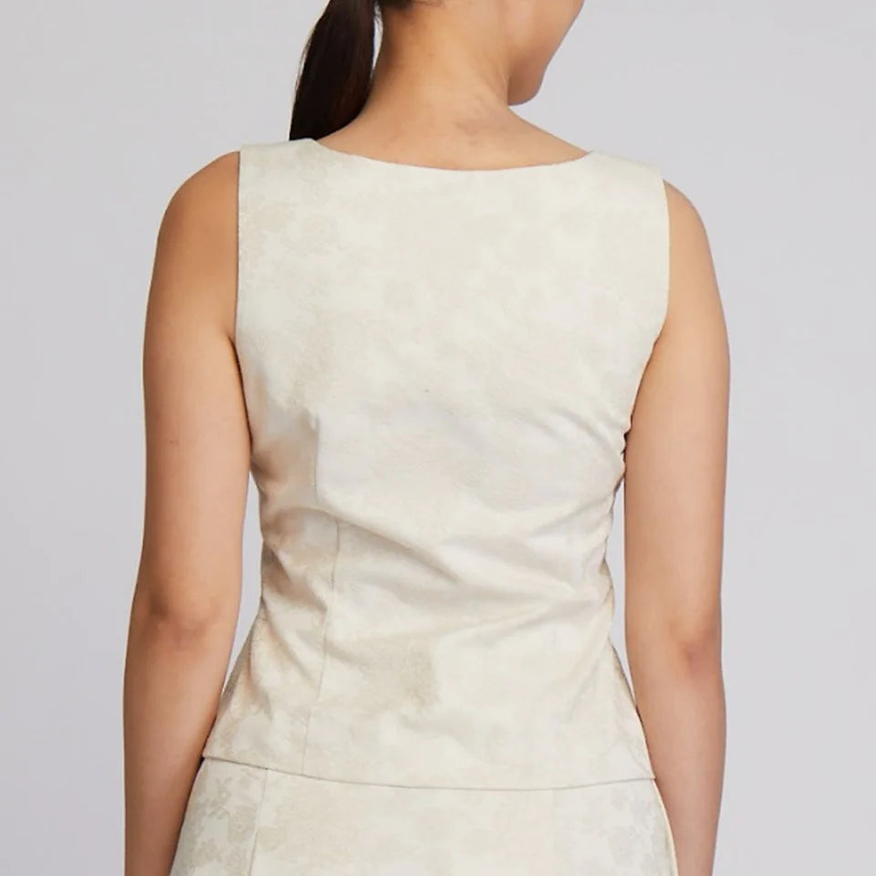 CULTIVATION Square Neck Sleeveless Vest (Beige) | Isetan KL Online Store