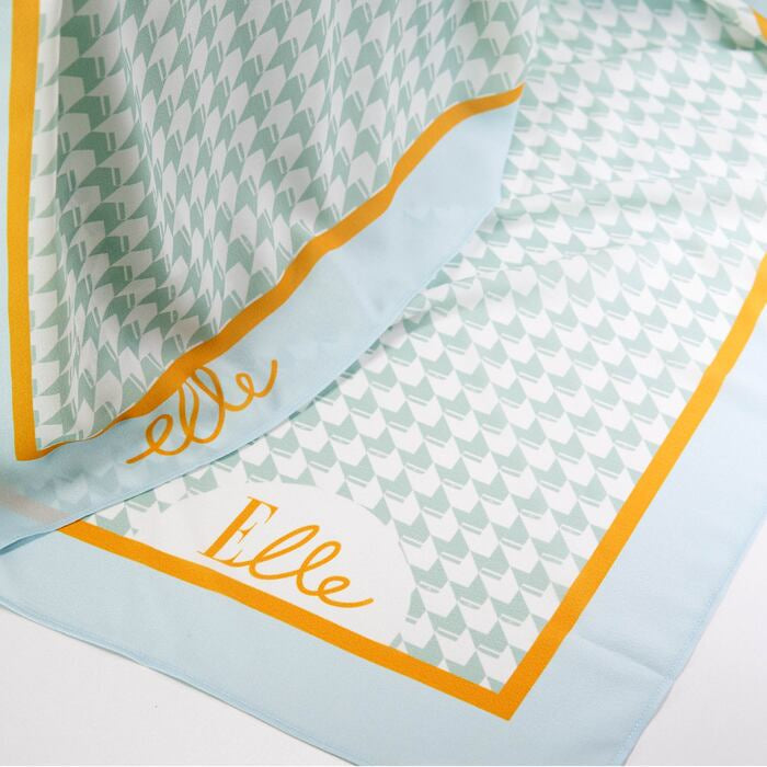 ELLE Hidden Elle Square Scarf (Dusty Mist) | Isetan KL Online Store