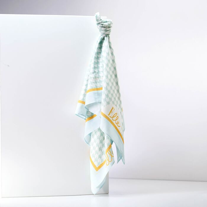 ELLE Hidden Elle Square Scarf (Dusty Mist) | Isetan KL Online Store