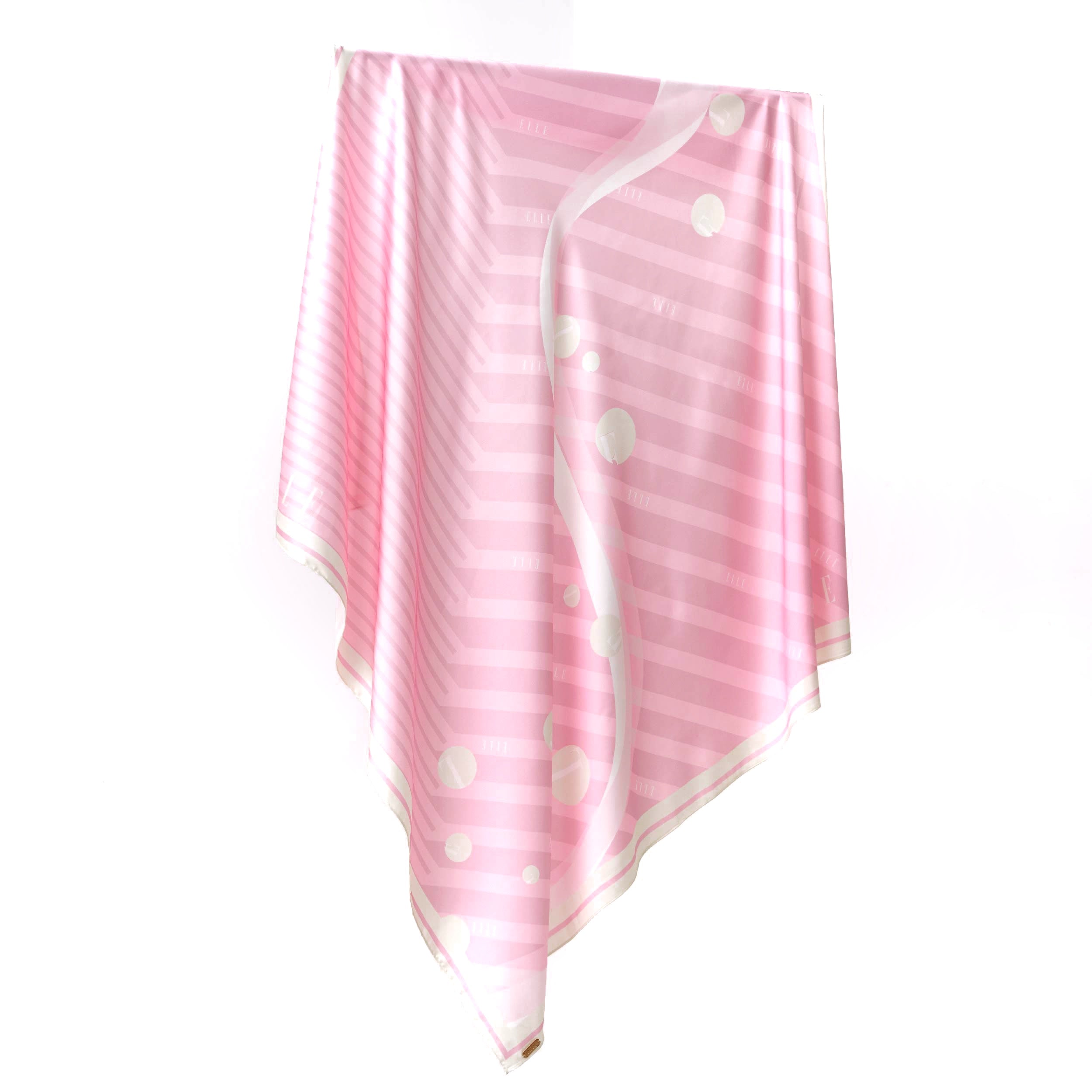 ELLE Polka E Square Scarf (Heavenly Pink) | Isetan KL Online Store