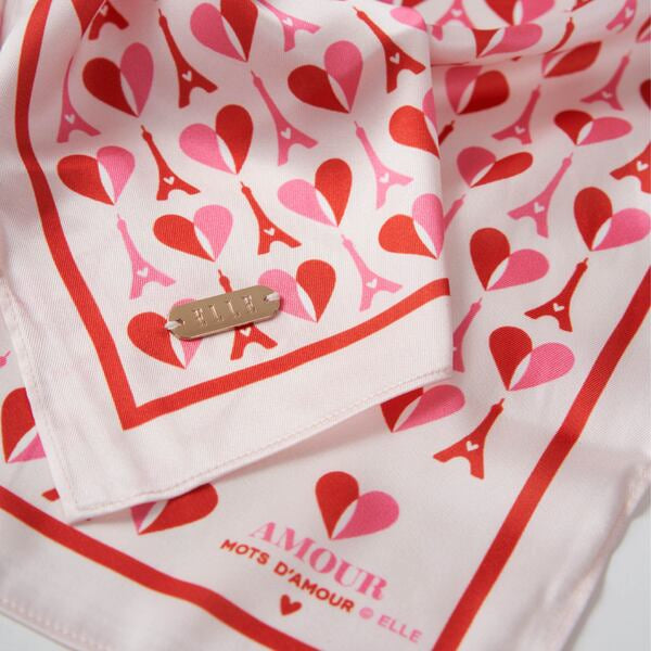 ELLE Words of Love Scarf (Crystal Pink) | Isetan KL Online Store