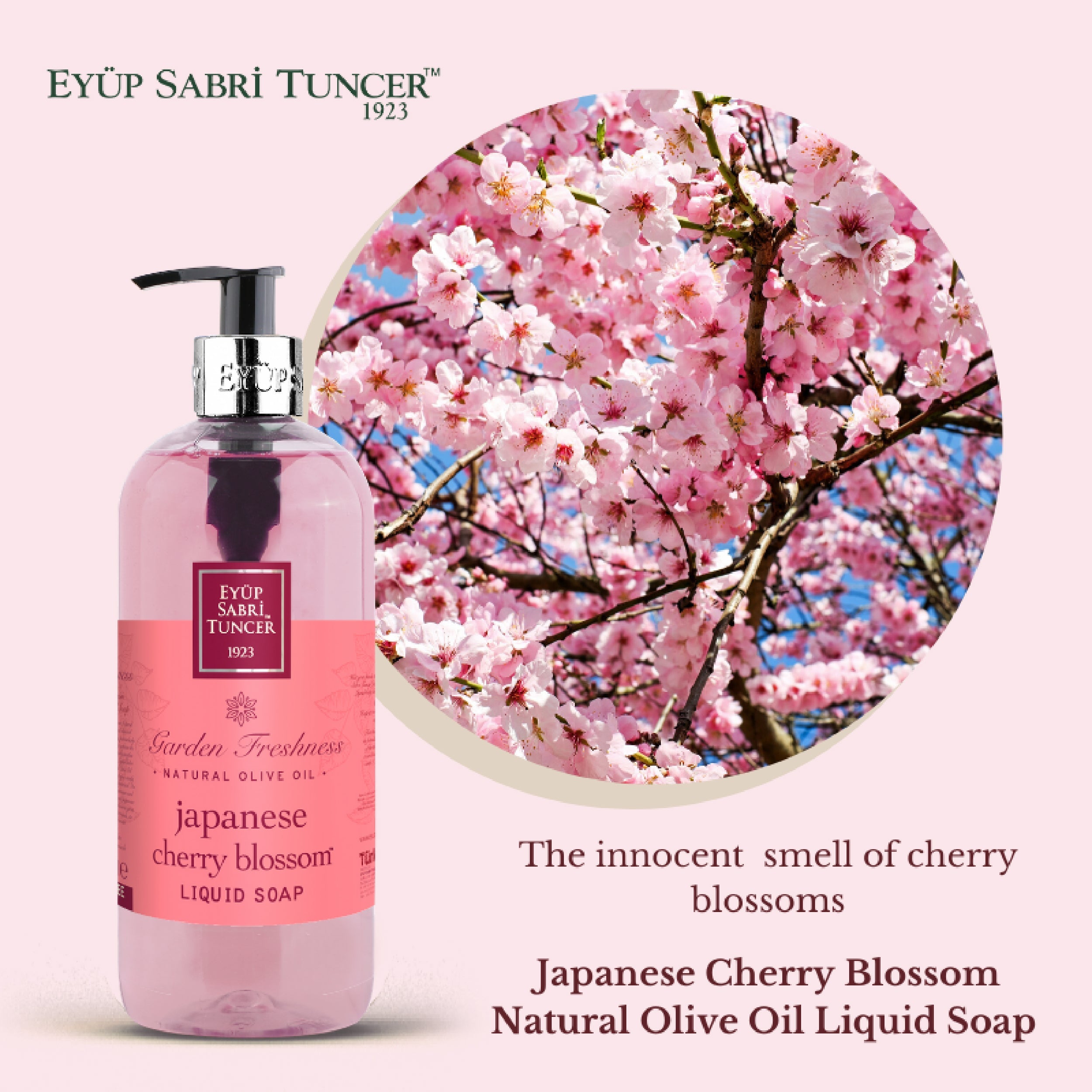 EYUP SABRI TUNCER Natural Olive Oil Liquid Soap - Japanese Cherry Blossom 500ml | Isetan KL Online Store