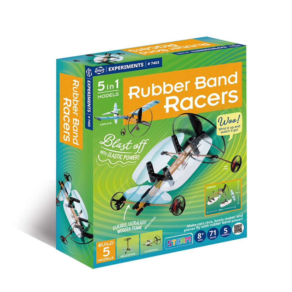 GIGO Experiments - Rubber Band Racers (71pcs) | Isetan KL Online Store