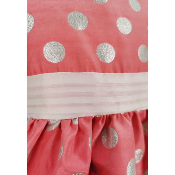 MINI PINK Girls Dancing Queen Polka Dots Pink Sleeveless Party Dress | Isetan KL Online Store